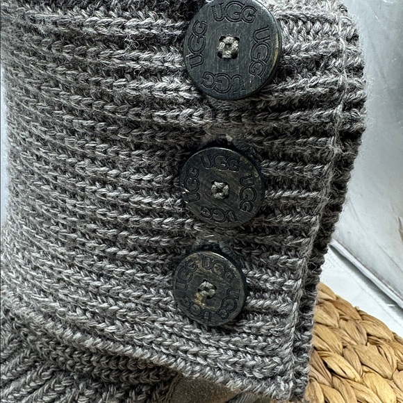 UGG Charcoal Cable Knit Button Boots - Picture 4 of 8